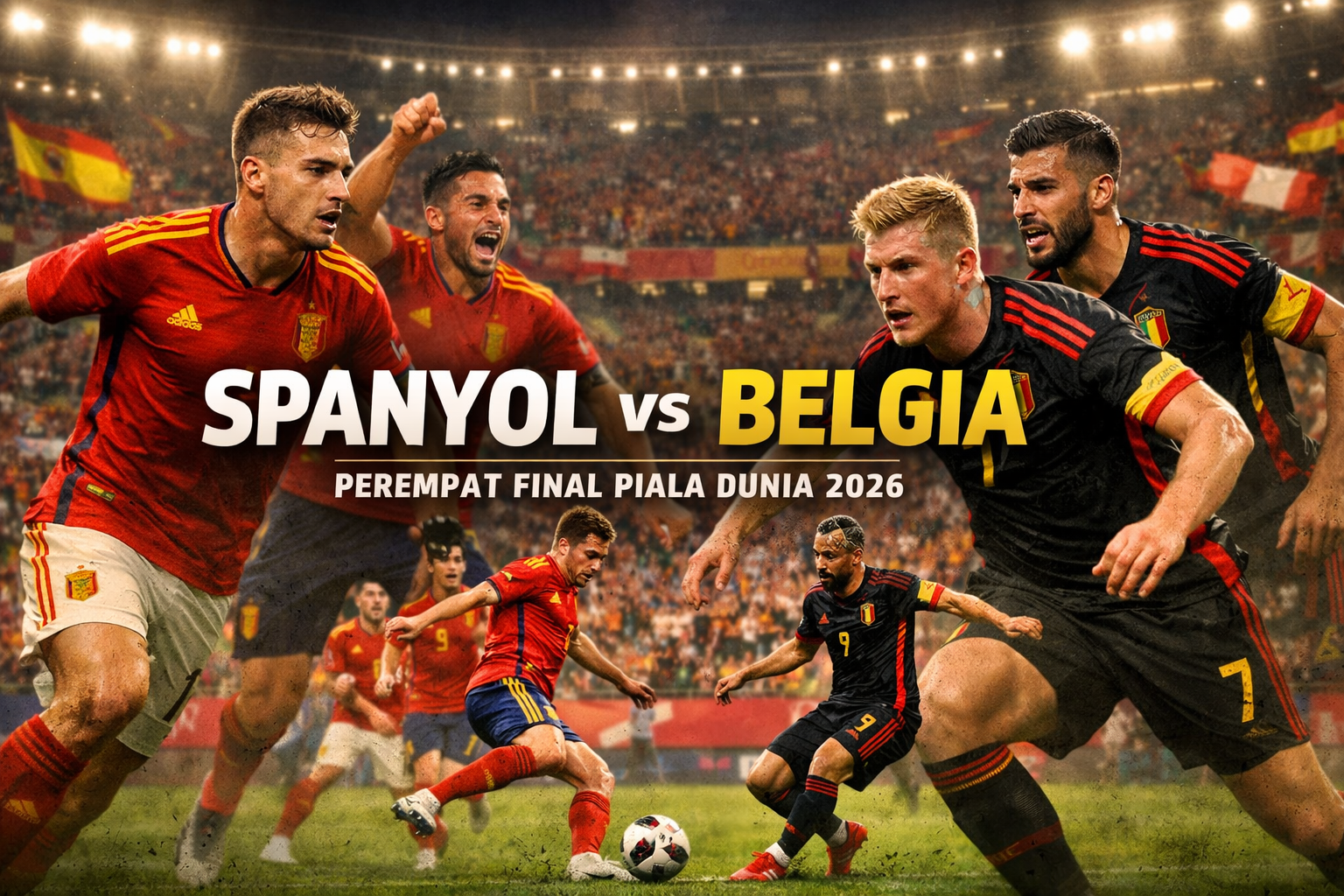 Streaming Spanyol vs Belgia Perempat Final Piala Dunia 2026 Pukul 02.00 WIB Bersama Jalalive—Laga Penentu yang Siap Menghibur Pecinta Bola