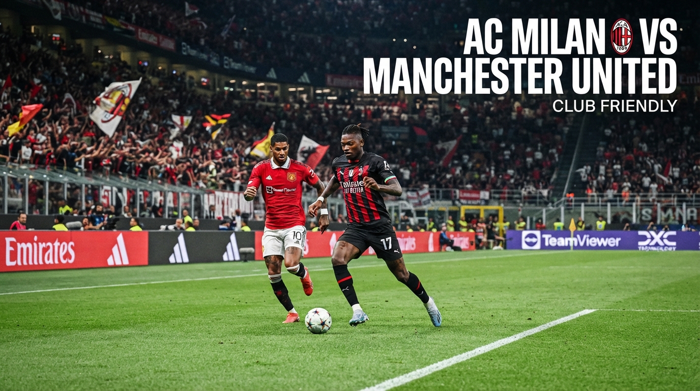 AC Milan vs Man United Malam Ini 21.45 WIB – Tigoals Sajikan Pertandingan Club Friendly dengan Atmosfer Sepak Bola Internasional